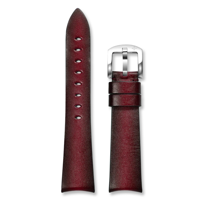 Pasek skórzany 20 mm – Fumè Red (czerwony)