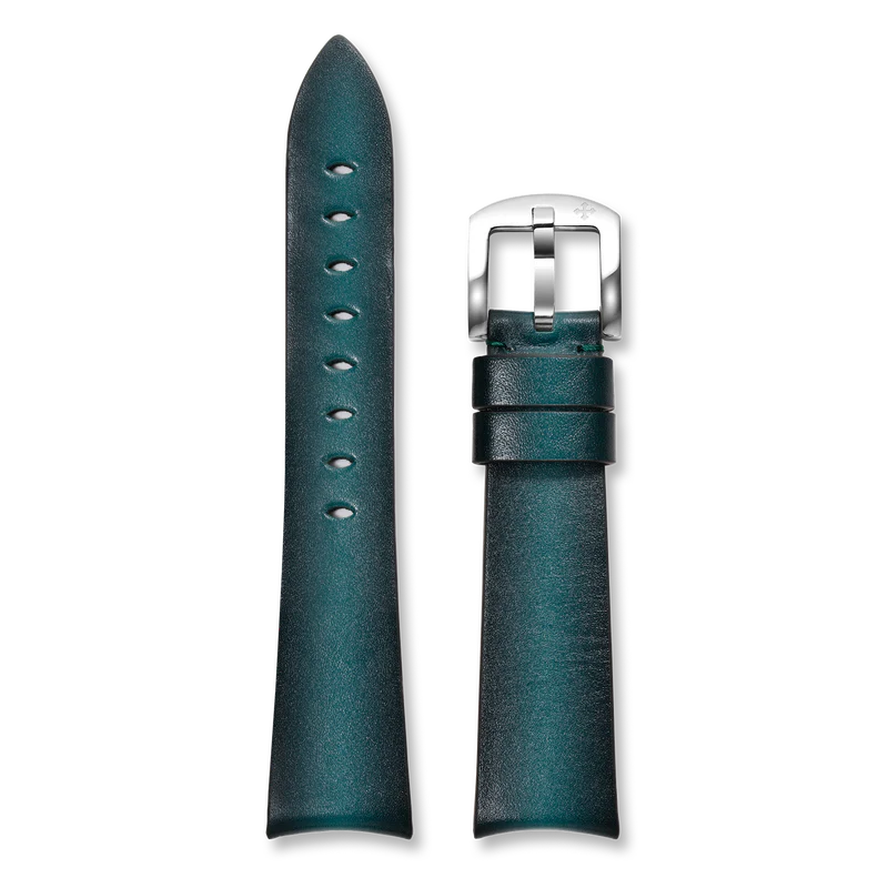 Pasek skórzany 20 mm – Fumè Green (zielony)