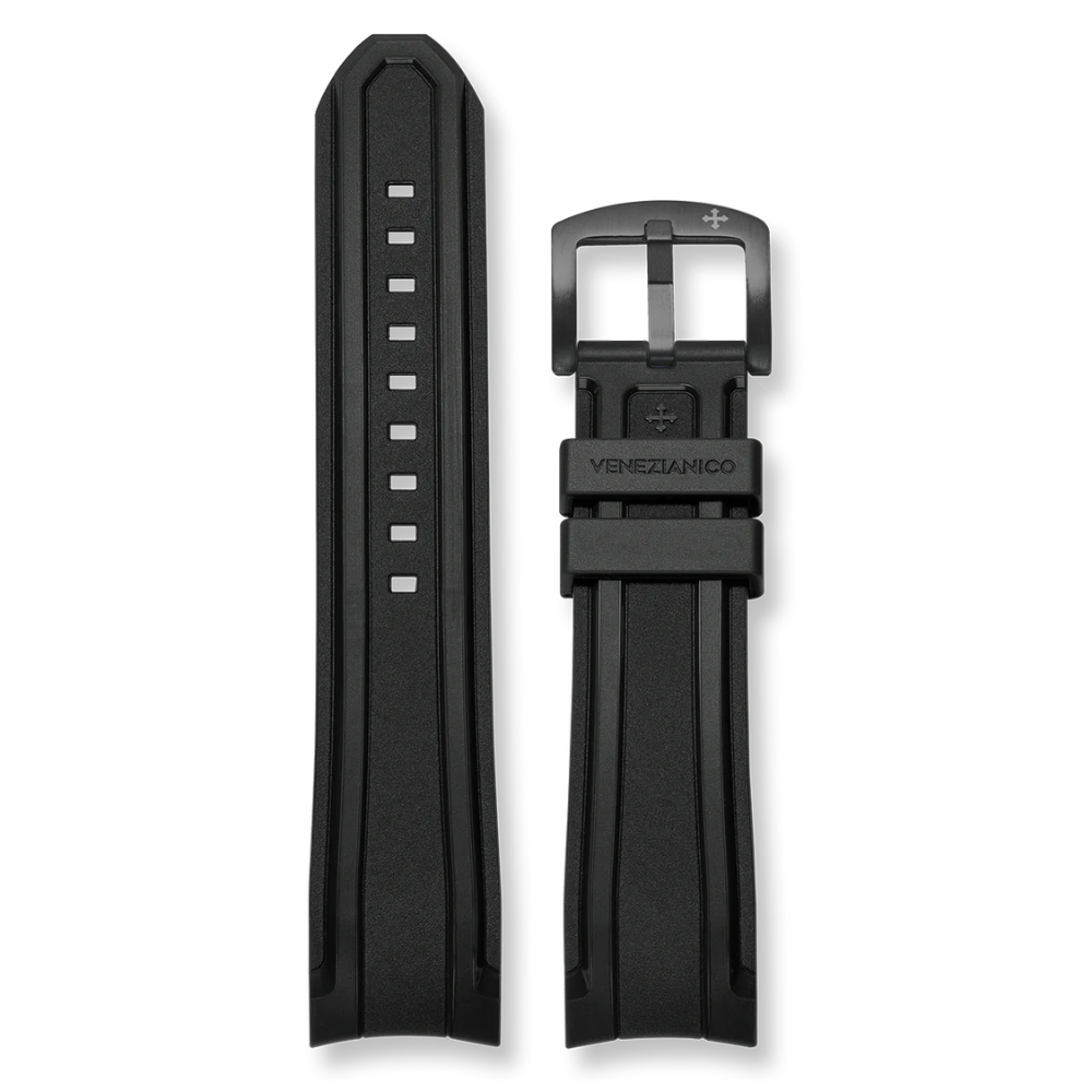 Gumowy Pasek TPU (22mm) - czarny PVD